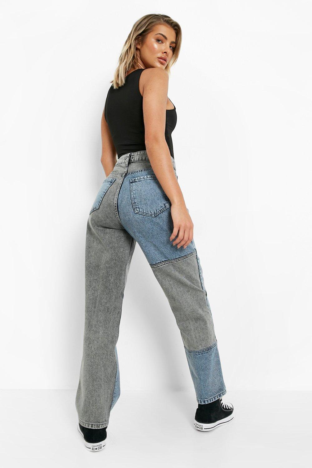 Jeans hot sale color block